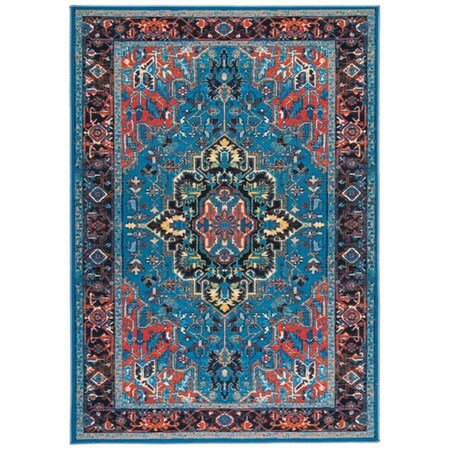 Safavieh 8 ft. 9 in. x 12 ft. Journey 107M Power Loomed Rectangle Area Rug Blue & Red JNY107M-8